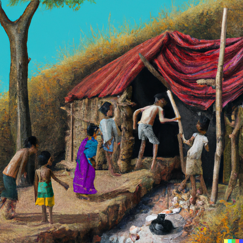 Childhood Tied Up To Poverty Drawing by Makarand Joshi - Fine Art America