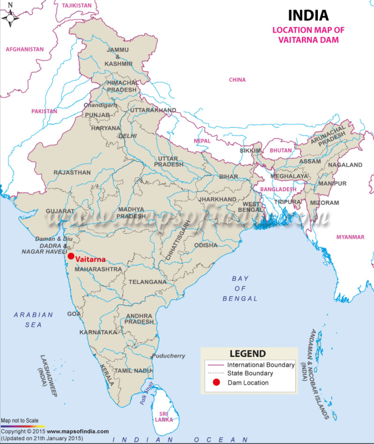Vaitarna River | Dam | Map | UPSC Prelims 