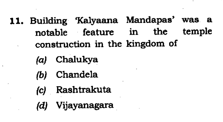 Chalukya, Chandela, Rashtrakuta, Vijayanagara