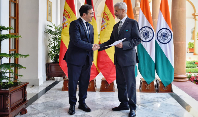 IPOI: India-Spain: Foreign Minister of Spain, Jose Manuel Albares, handed over the signed Declaration of Accession to the IPOI to External Affairs Minister Dr S Jaishankar.