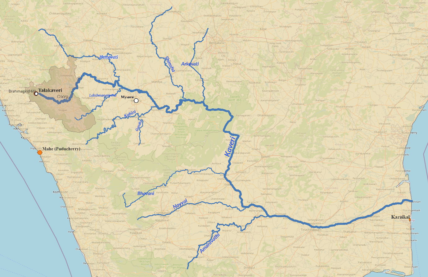 Kaveri (Cauvery) River System